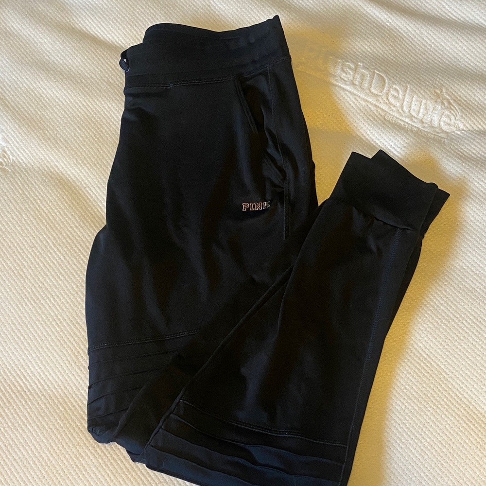 PINK Victoria's Secret Black Track Pants